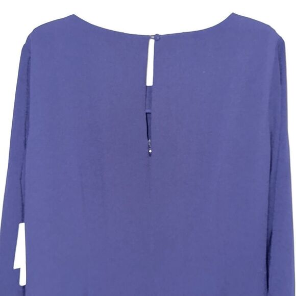 laundry by Shelli Segal 10 Midnight Navy Blue Quart Sleeve Back Zip Shift Dress - Picture 6 of 12